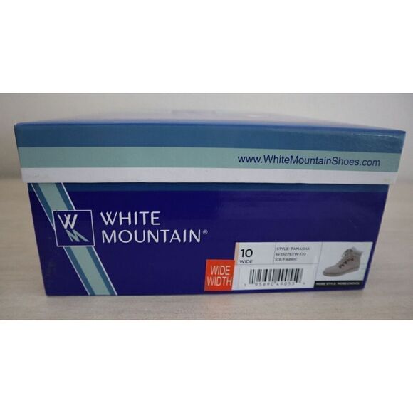 White Mountain W35076XW-170 Women's Sz 10W Ice White Tamasha Lace-Up Booties - Picture 12 of 13